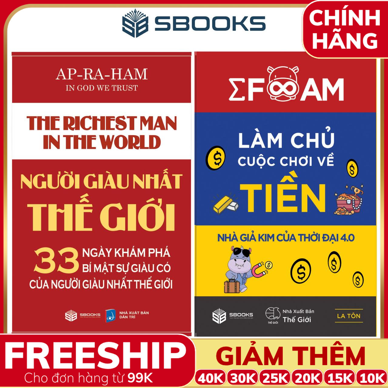 Combo 2 Cuốn Sách: Người Giàu Nhất Thế Giới + Làm Chủ Cuộc Chơi Về Tiền - SBOOKS
