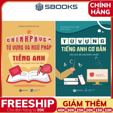 Combo 2 Cuốn Sách: Chinh Phục Từ Vựng Và Ngữ Pháp Tiếng Anh + Từng Vựng Tiếng Anh Cơ Bản - SBOOKS
