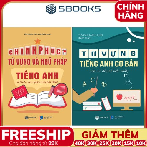 Combo 2 Cuốn Sách: Chinh Phục Từ Vựng Và Ngữ Pháp Tiếng Anh + Từng Vựng Tiếng Anh Cơ Bản - SBOOKS