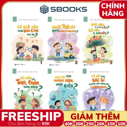 Sách Bộ 6 Cuốn Sách Kiến Thức Đầu Tiên Cho Bé - SBOOKS