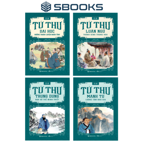 Combo 4 Cuốn Sách Tứ Thư: Đại Học + Trung Dung + Luận Ngữ + Mạnh Tử - SBOOKS