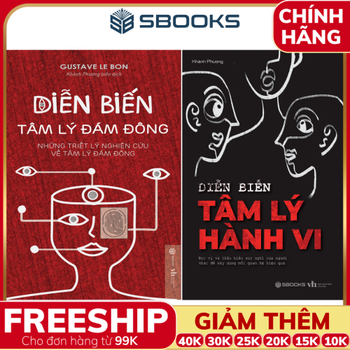 Sách - Combo 2 Cuốn: Diễn Biến Tâm Lý Đám Đông + Diễn Biến Tâm Lý Hành Vi - SBOOKS