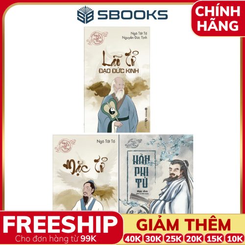 Combo 3 Cuốn Sách: Lão Tử Đạo Đức Kinh + Mặc Tử + Hàn Phi Tử - SBOOKS
