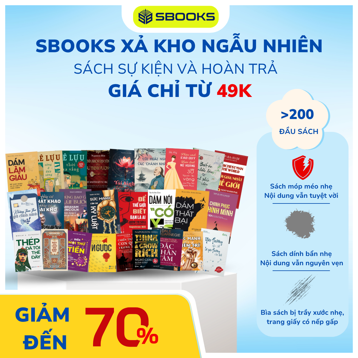 Sách Xả Kho Hàng Loạt Đồng Giá Cùng SBOOKS Chỉ Từ 59K