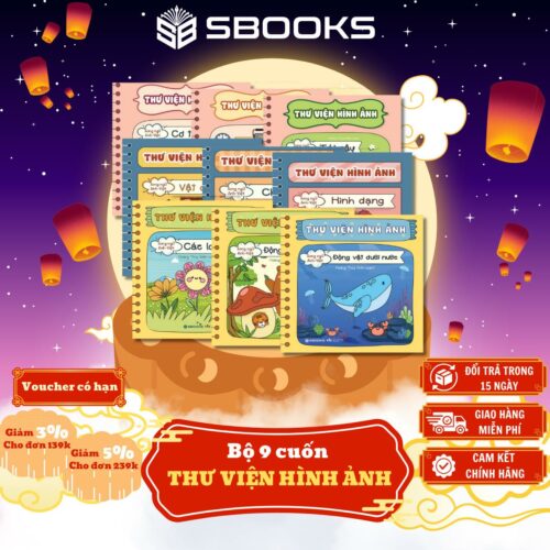 Bộ 9 Cuốn Thư Viện Hình Ảnh Song Ngữ Cho Bé 2-6 Tuổi - iKids