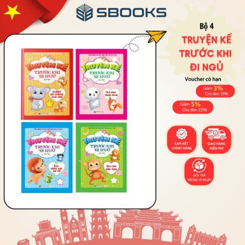 Sách Combo 4 Cuốn Truyện kể cho bé trước khi đi ngủ - iKids